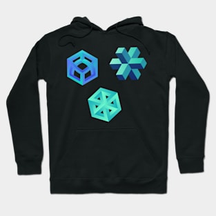 Strange Geometry - Aqua Pack Hoodie